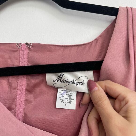 Michaelangelo Women's Pink Top Zip Up Sleeveless With Coat & Skirt Set Size 8 - Picture 5 of 15